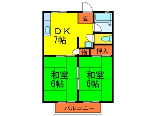 サンビレッヂ中西B棟の物件間取画像